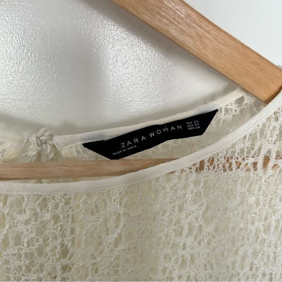 ZARA chiffon and crochet lace blouse - Picture 7 of 8